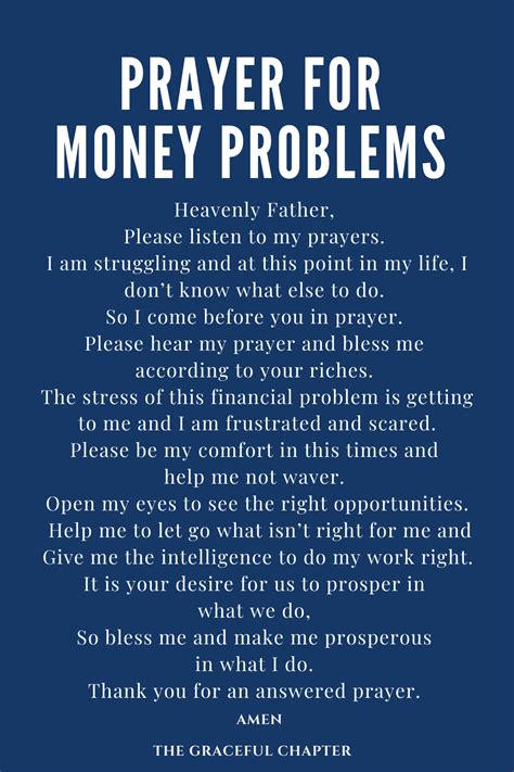 prayer for today church money